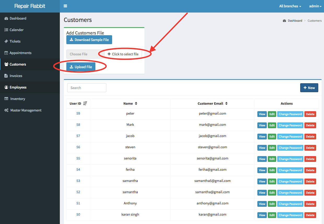 How to add the list of my existing clients into Repair Rabbit?